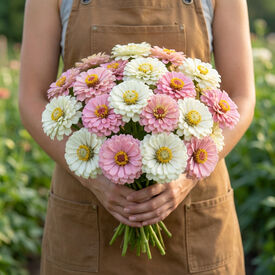 Blushing Bride, Zinnia Seeds